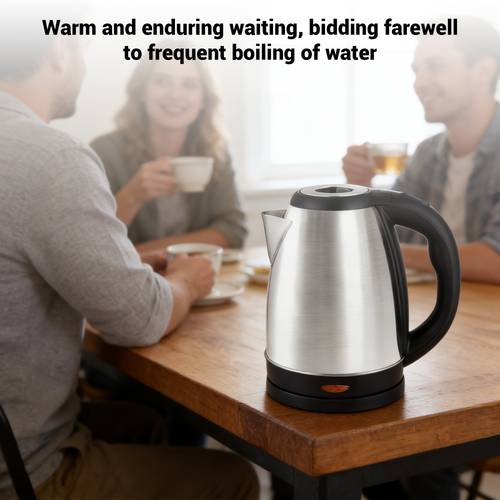 household automatic electric kettle 1 8l large capacity rapid heating stainless steel material anti dry burning start rapid heating and silent good for boiling tea and water suitable for rvs kitchens offices etc