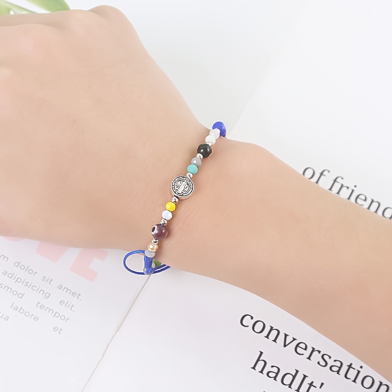 Glass Demon Evil Eye Rice Bead Bracelet Carnival Surprise