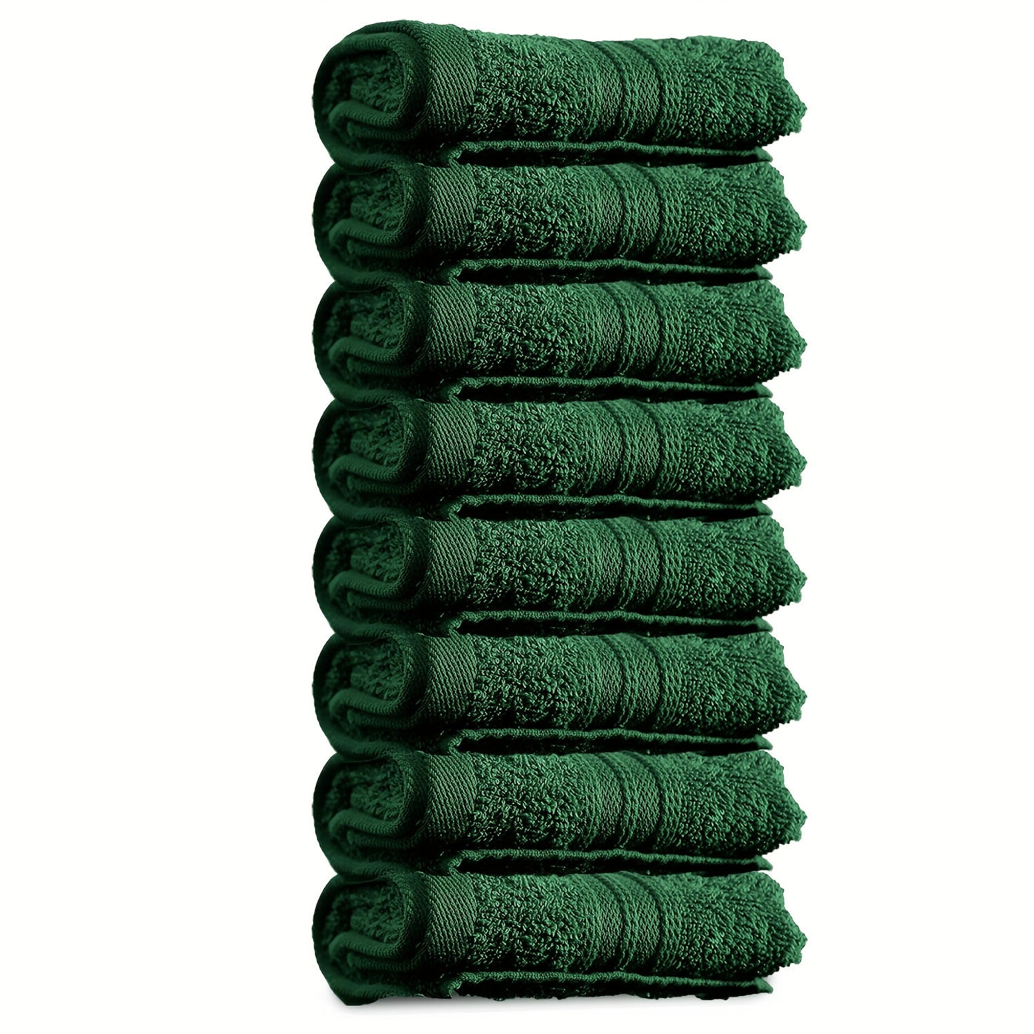 Image of Cotton Towel Set, 8pcs, 480gsm, , Absorbent, Unique Satin Stripe Pattern, Soft And Skin-friendly, In 30x50, 50x100, 70x140, Multiple Sizes From, Suitable For Home Or Hotel Use.