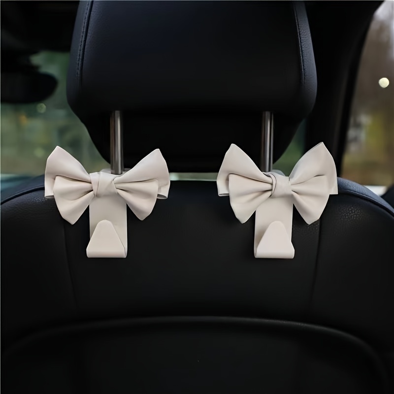 TEMU 2pcs Fashion Bow After The Seat Hook Car Storage Hook Decoration