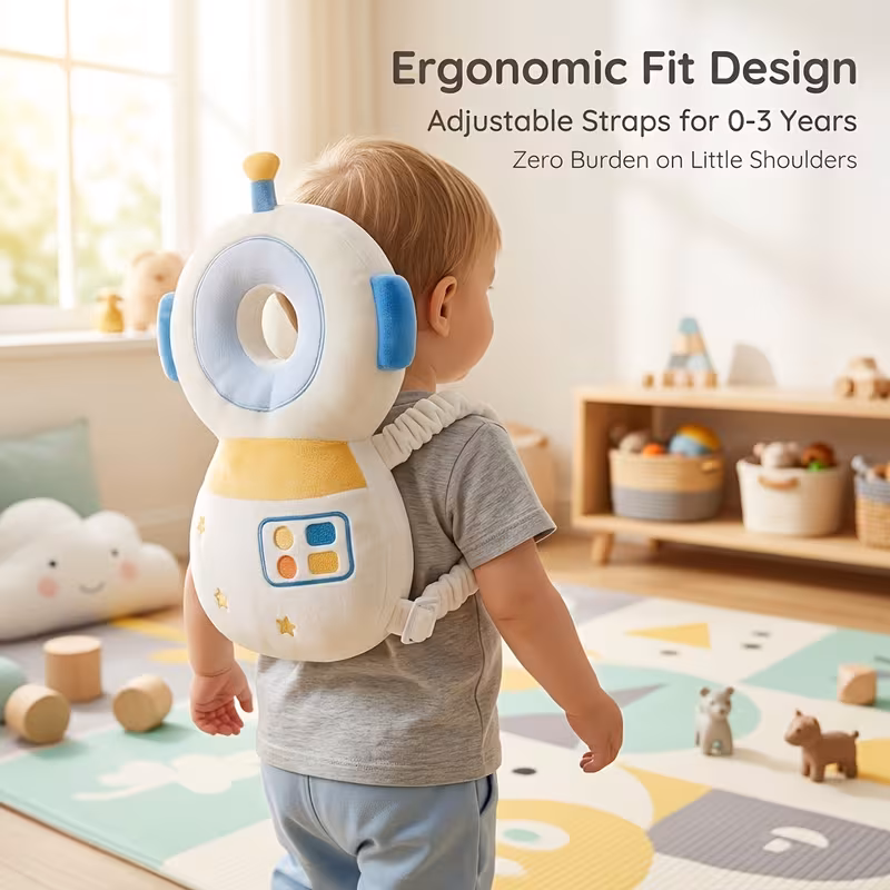 1 anti fall pillow safety anti collision cushion with fixed cross strap adjustable shoulder strap style pillow cartoon and comfortable unisex best gift for babies and summer suitable for christmas and easter gifts Product details 5