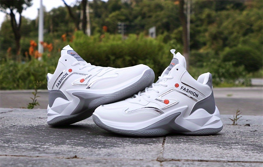 Tenis de basquetbol para hombre con caña alta y cordones, cómodos y con absorción de impactos, ideales para entrenamiento al aire libre en todas las temporadas
