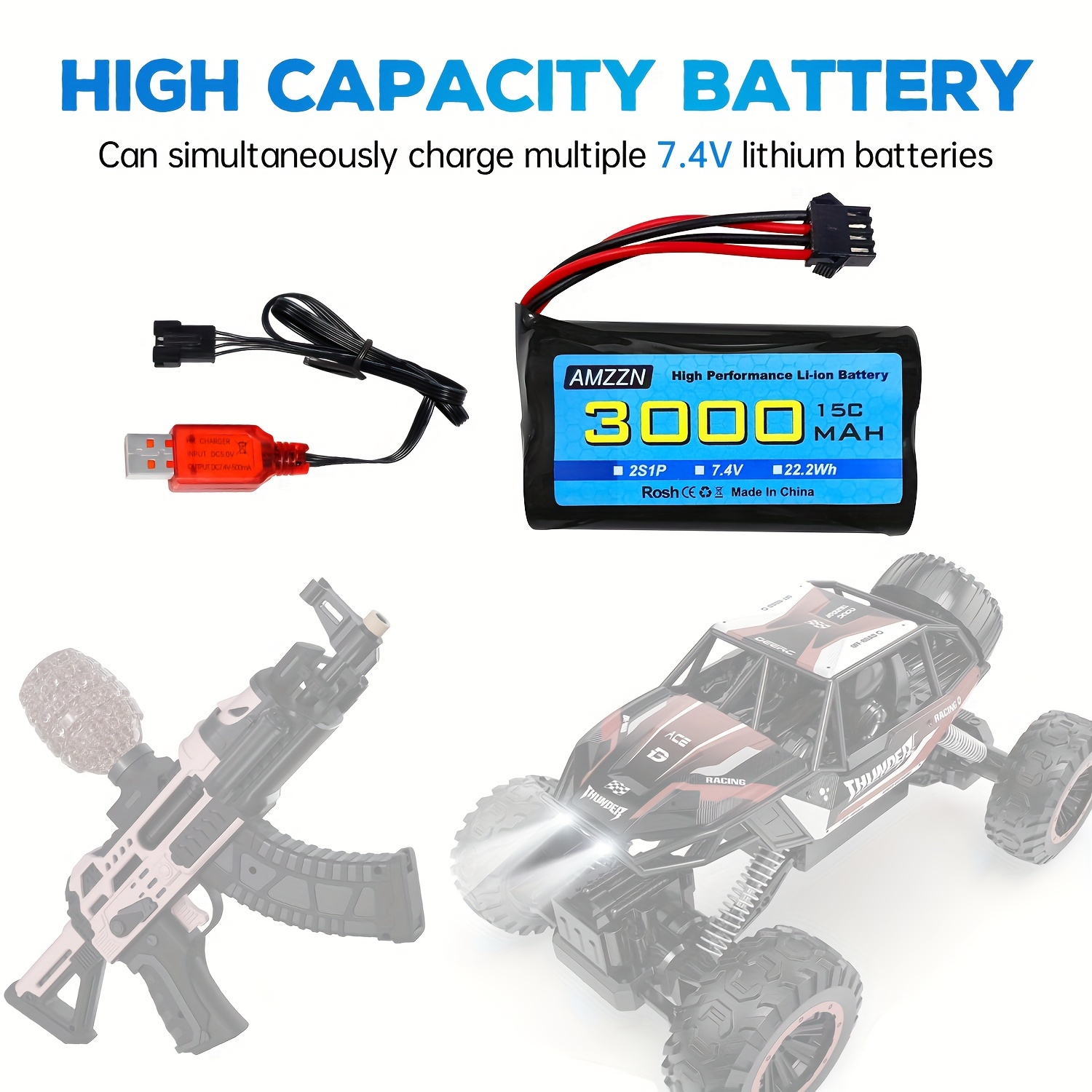 4v 3000mah 2s li ion rechargeable battery Temu Greece