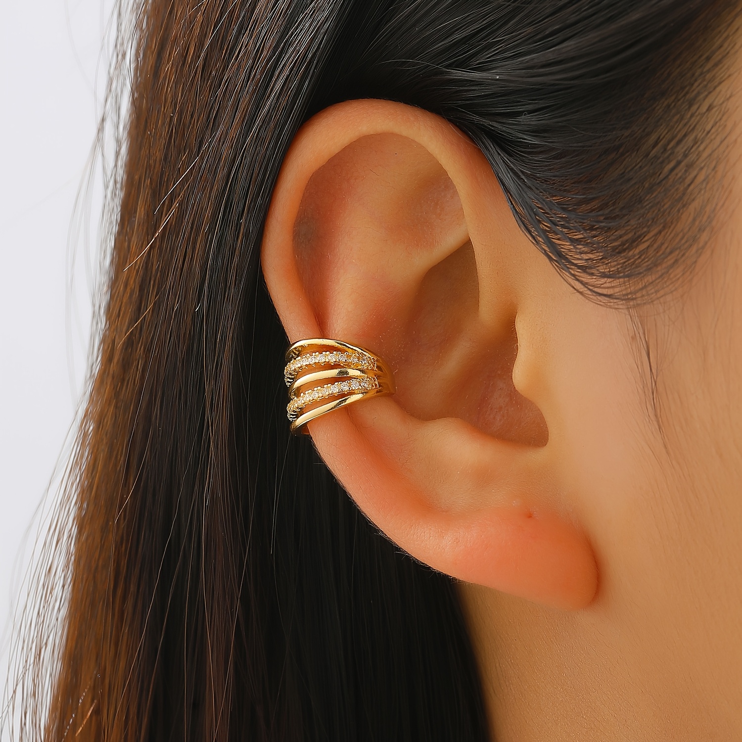 Hip-Hop Style Fashionable Multi-layered No-Piercing Ear Cuff