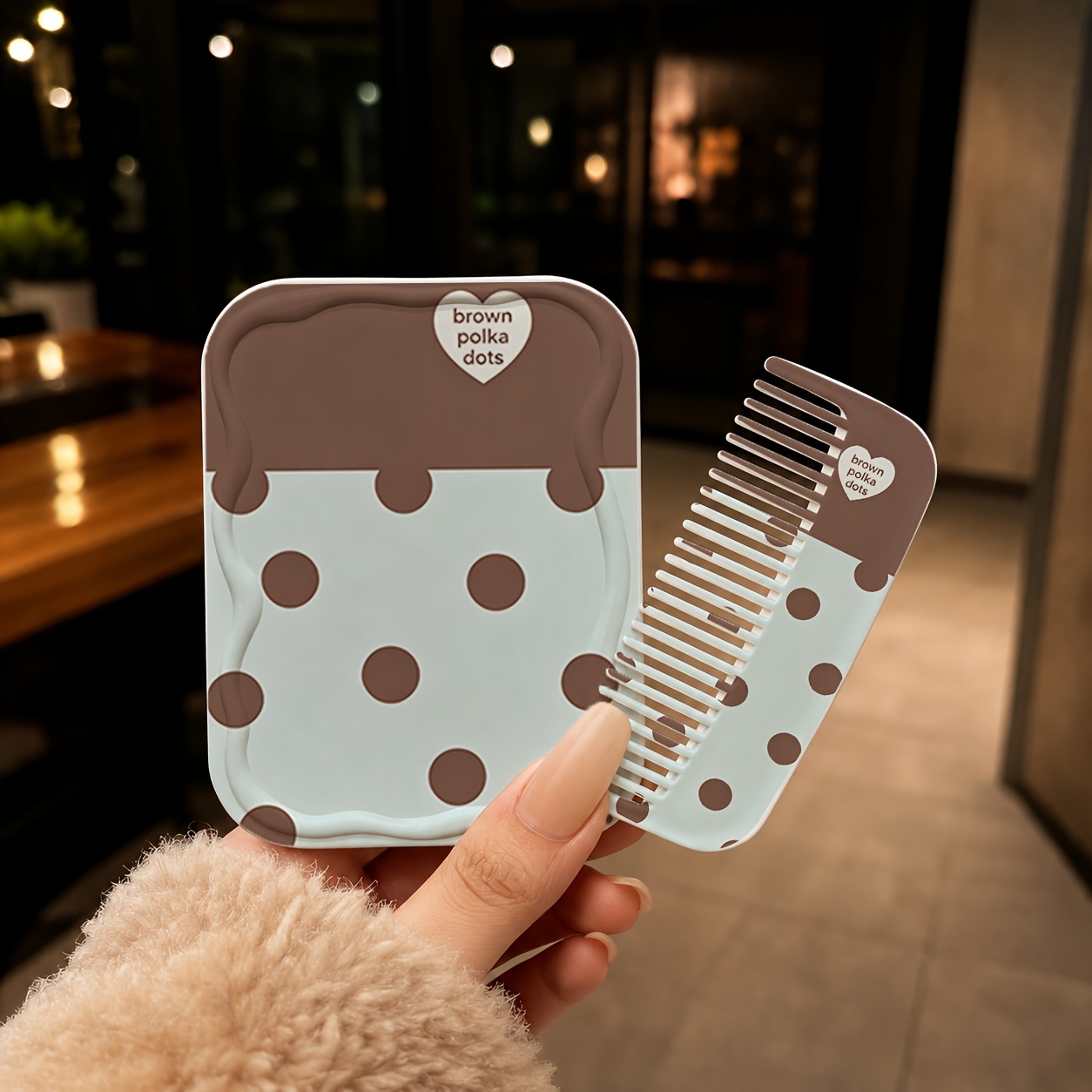 Cat Folding Makeup Mirror, Portable Mini Handheld Design
