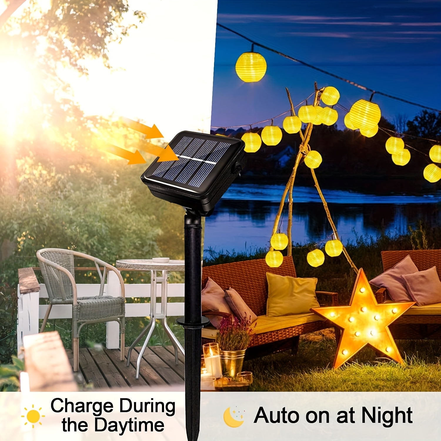 LED Solar String Lights - Chinese Lantern