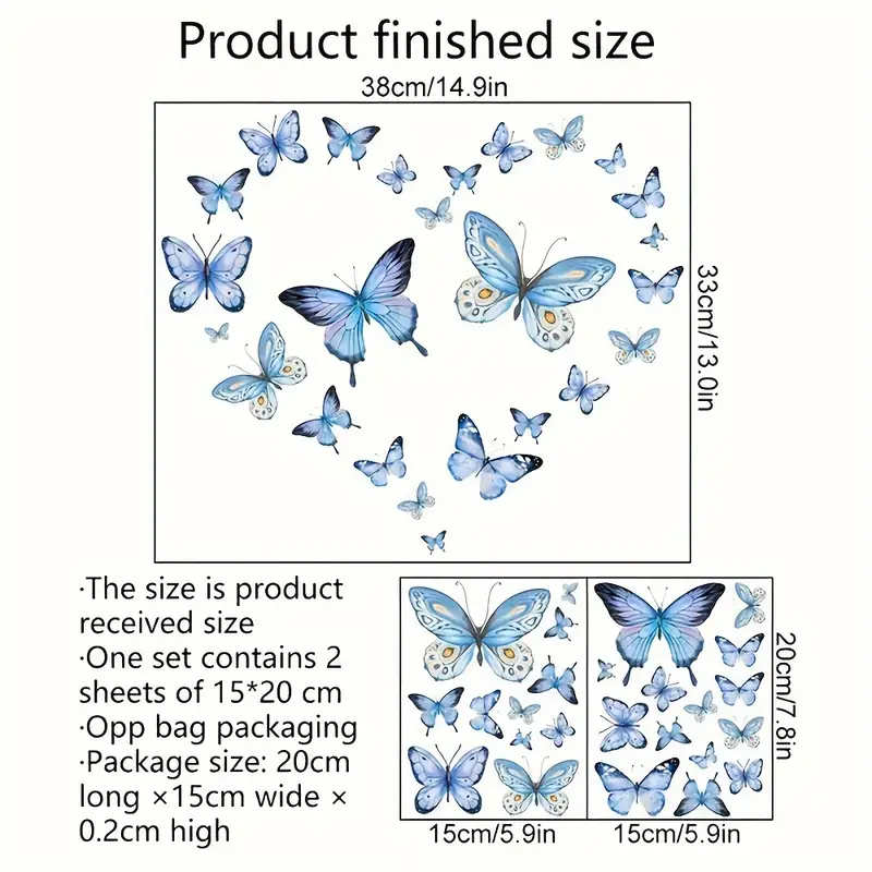 Tatuaje De Pared Etiqueta De La Pared Colorida,Etiqueta De La Pared De La Pared De Mariposas Volando Sincero Electronica