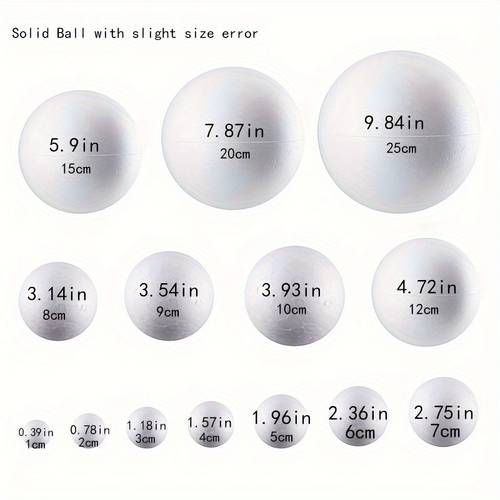 multi size 1 30cm white spheres polystyrene balls wedding christmas ball decorations floral handheld craft painting puzzle creative exhibition decor