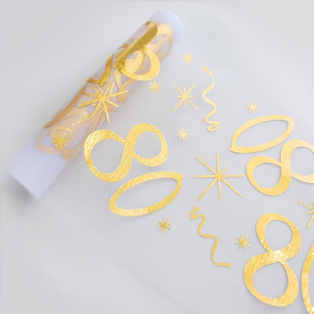 TEMU Chemin de pièce avec chiffre 80 doré, convient pour les fêtes d'anniversaire, , les décorations d'anniversaire - Bannière numérotée en pour du