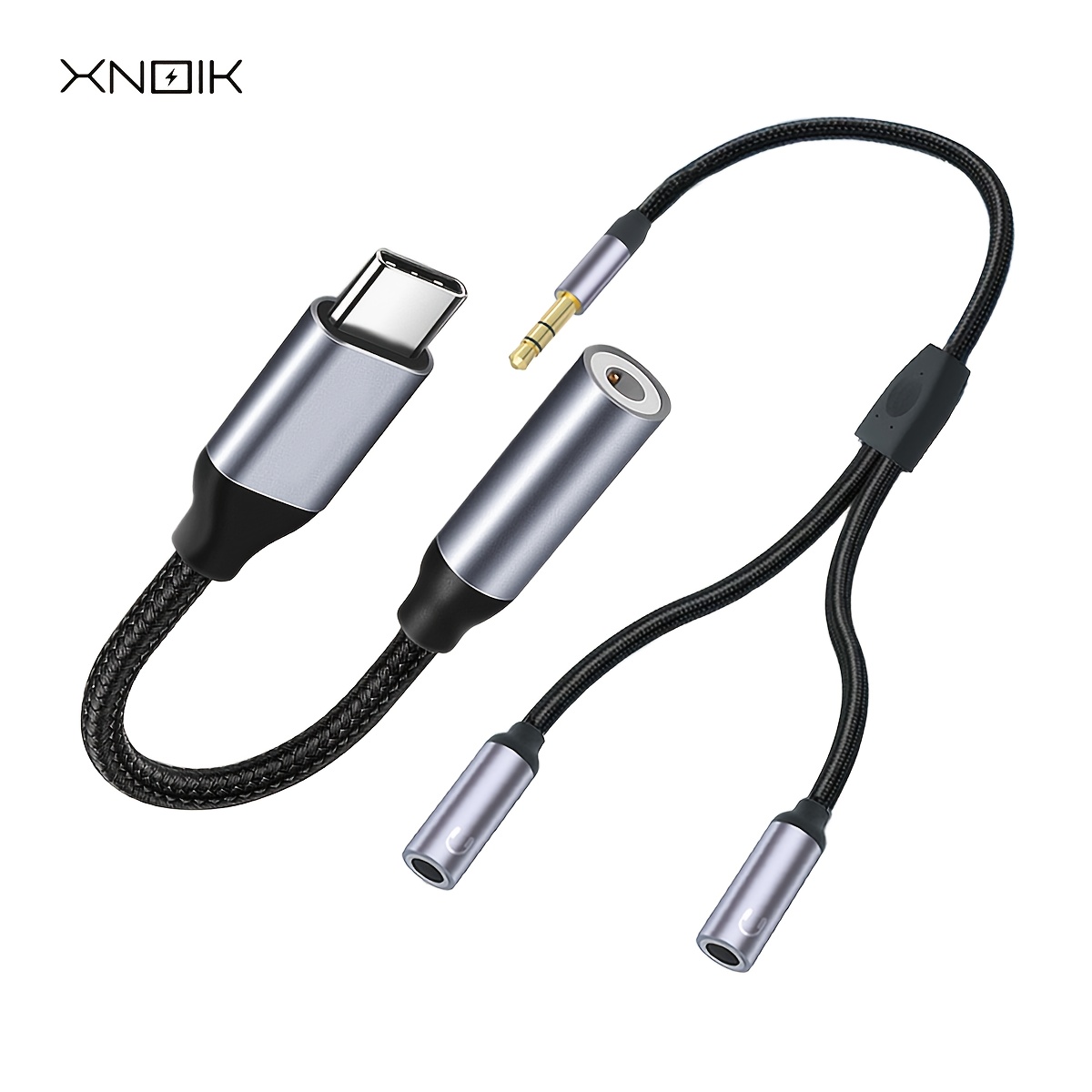 Image of 3.5mm Audio Stereo Y Splitter Headphone Adapter Cable Male To Female Dual Jack For Earphones, Compatible With Iphone, , Ps4, Switch, And Laptops