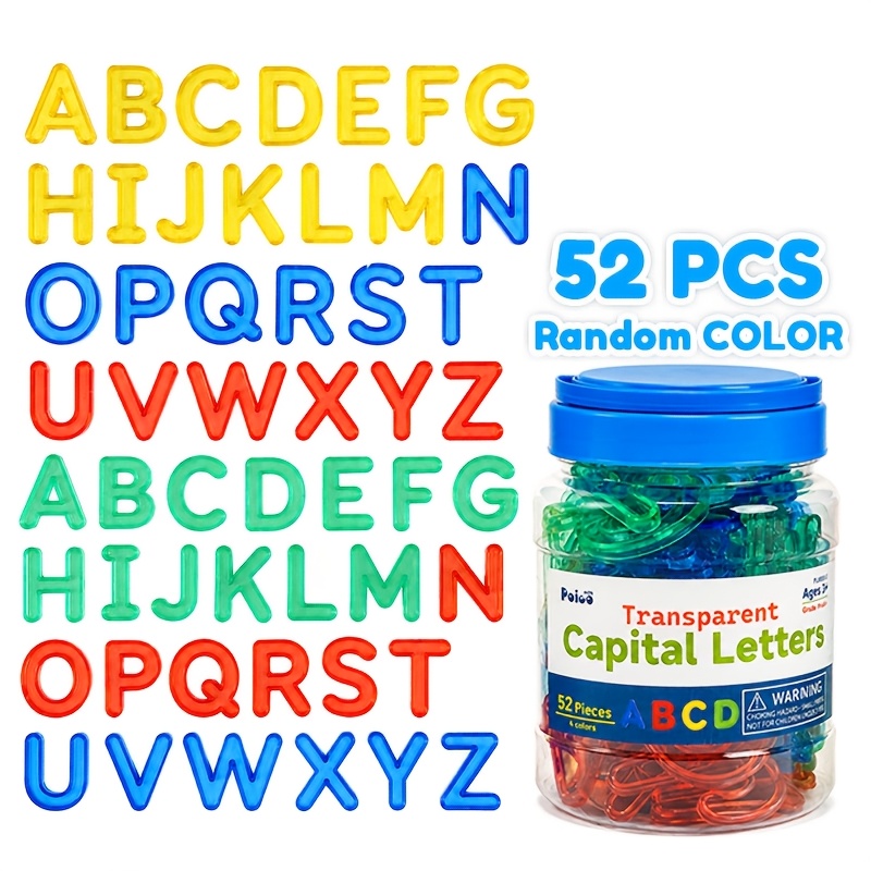 48/52/78pcs Random Colour Letters & Numbers Teaching Tool Set
