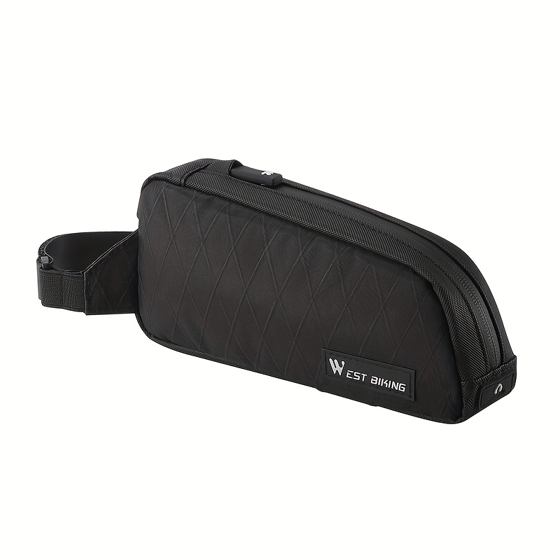 Image of Compact And Lightweight Front Tube Bag For Cycling, Ideal For Mountain And Road Bikes, Durability And For Travel
