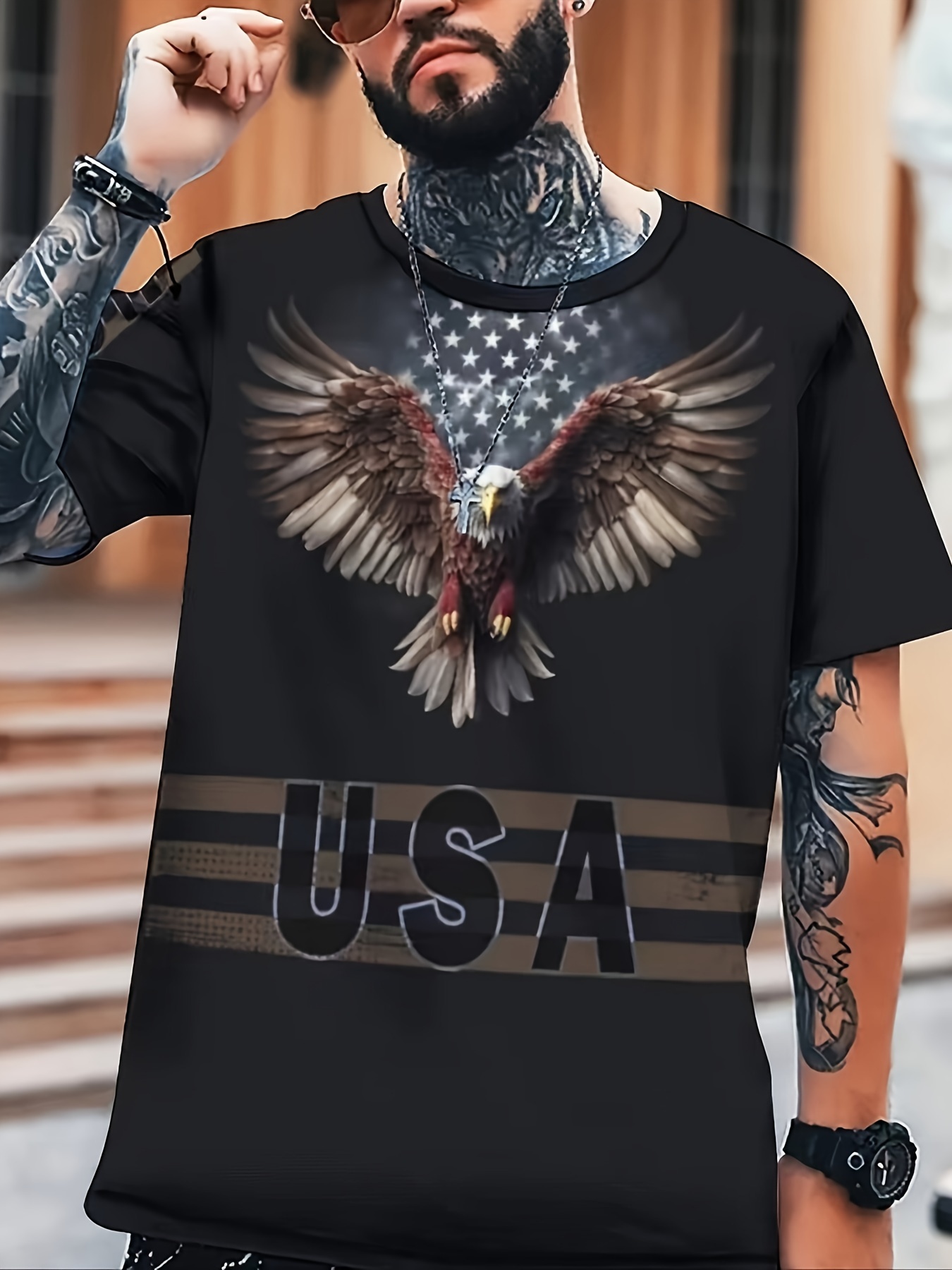 Men Persia Flag 3D Print T Shirt Casual Top Short Sleeve Printed O