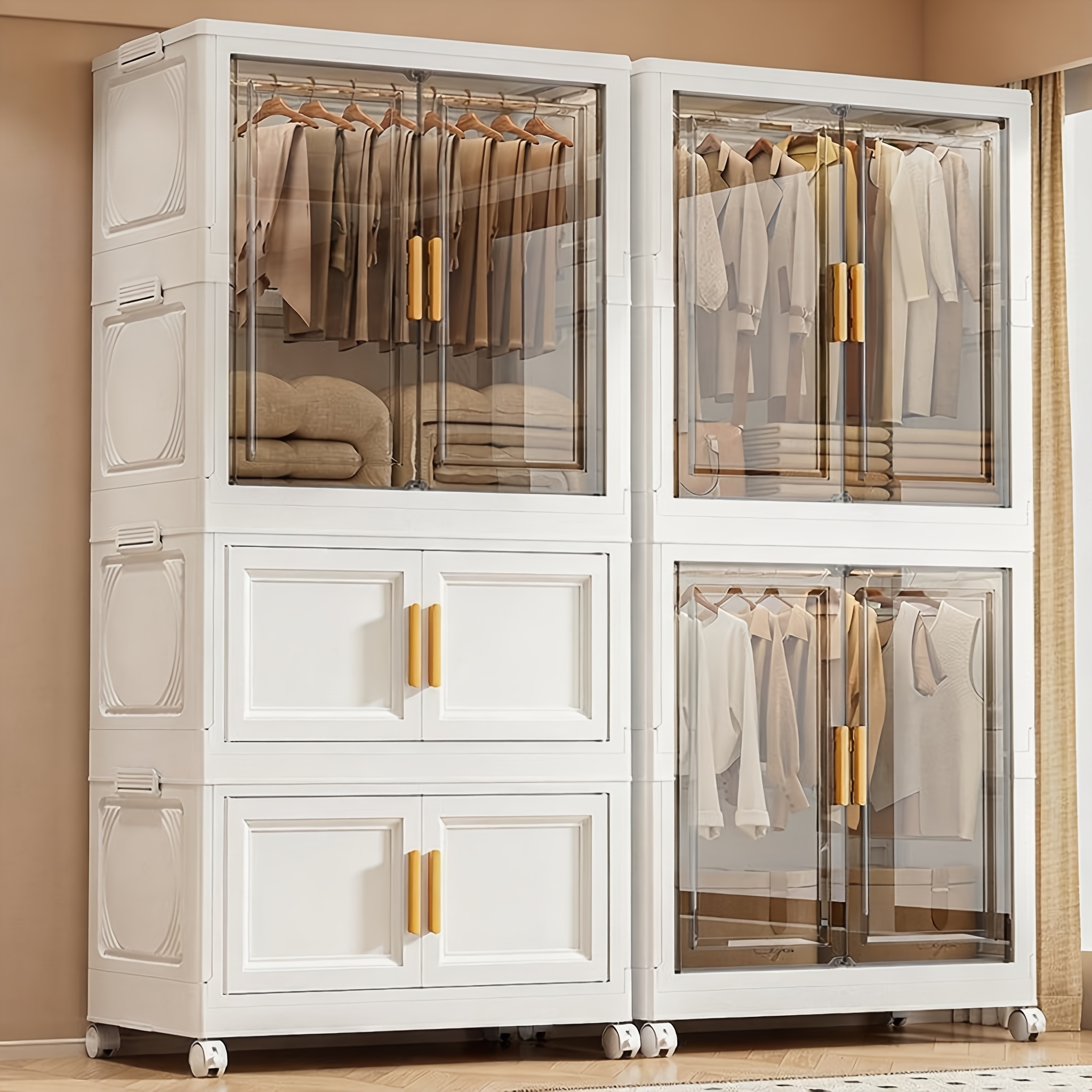 transparenter kunststoff kleiderschrank werkzeugfreier
