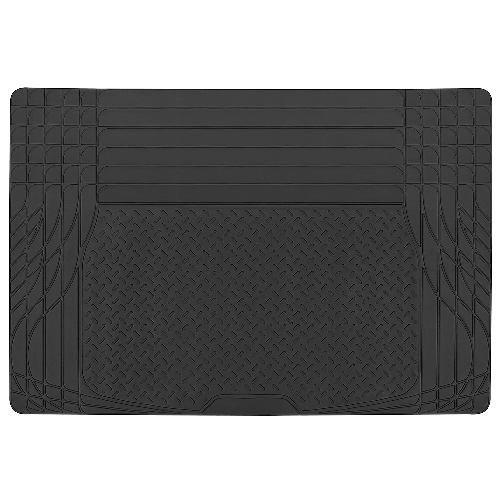 TEMU Doublure de coffre de voiture en PVC - Durable, résistante aux rayures, surface antidérapante, tapis de chargement résistant aux taches pour SUV