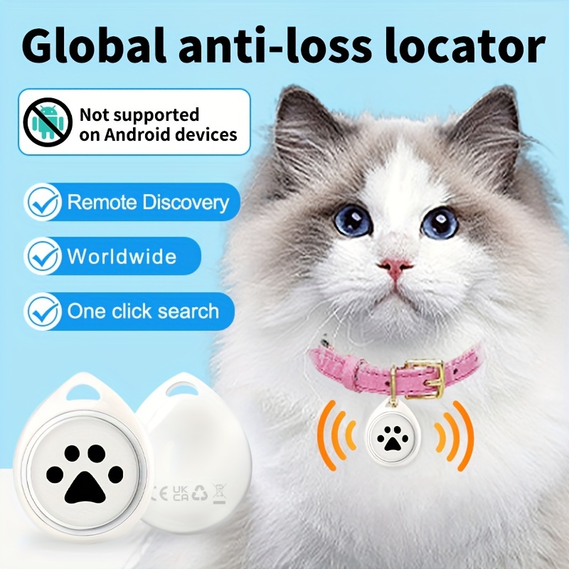 Localizador GPS para mascotas, rastreador, collar para perros y gatos,  dispositivo antipérdida (negro)