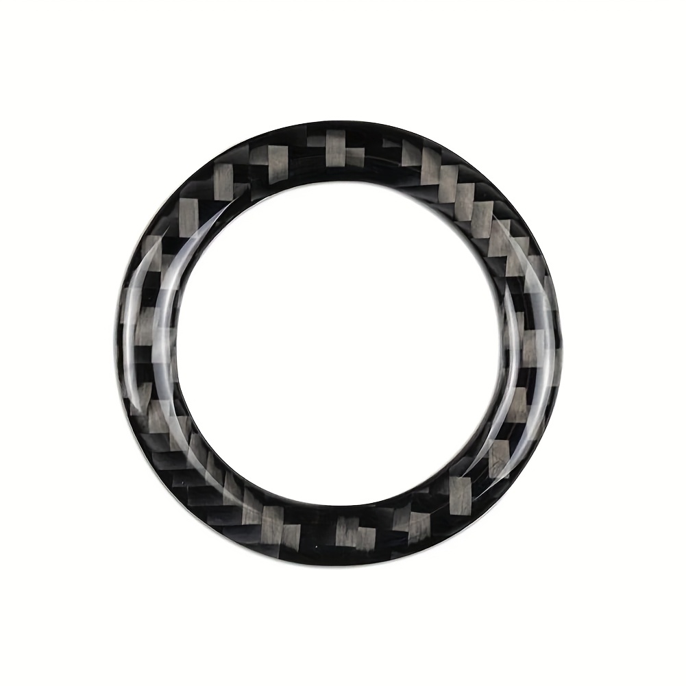 TEMU Parche de moldura para ojo de cerradura del de encendido de fibra de carbono, compatible con modelos Mercedes-Benz W203/W204/W212 /B/C/ y