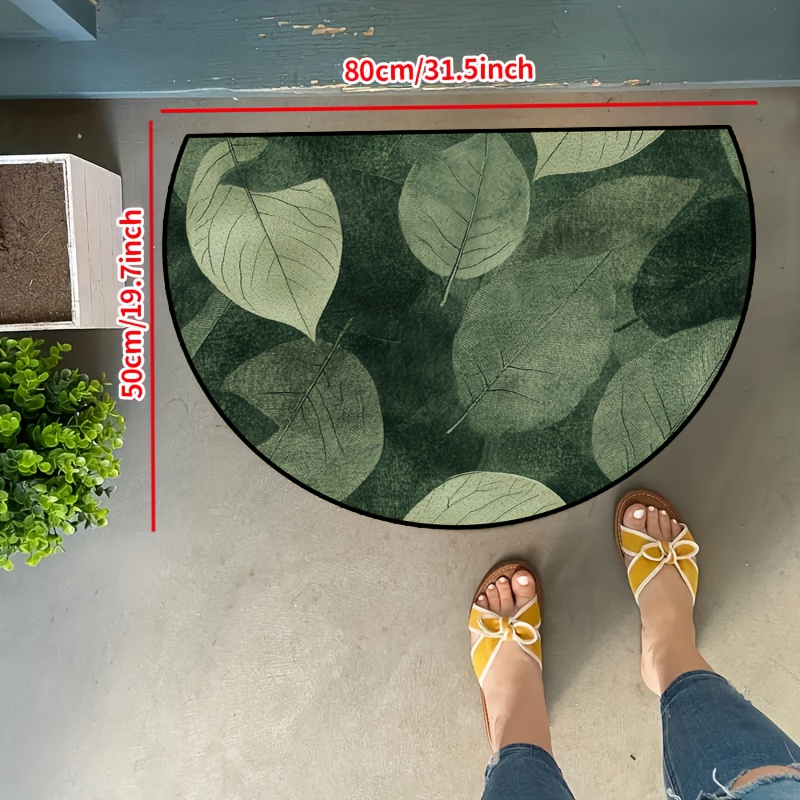 Image of [jit] 1pc Half Round Mat, Indoor Mat, Throw Mat, Creative Door Mat, Entryway Themed Mat, Home Decor, Non-slip Floor Mat Mat, Bedroom Accessories, Photo Props, Outdoor Decor, Throw Mat, Area Mat, Gift