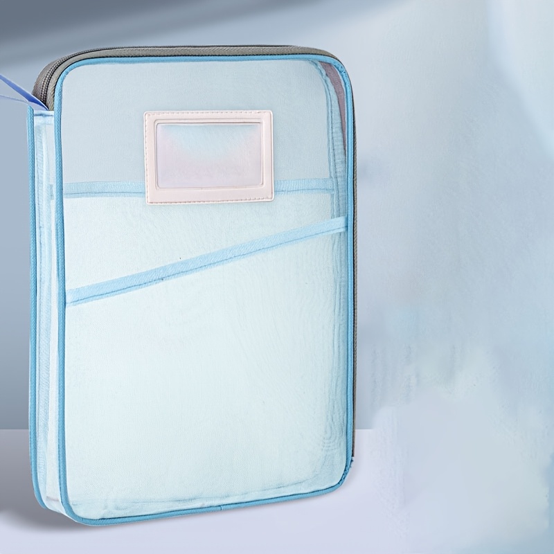 TEMU A4 Double-layer Nylon Mesh Classification Bag, Transparent Student Test Paper Bag, Document Bag, Book Homework Storage Bag