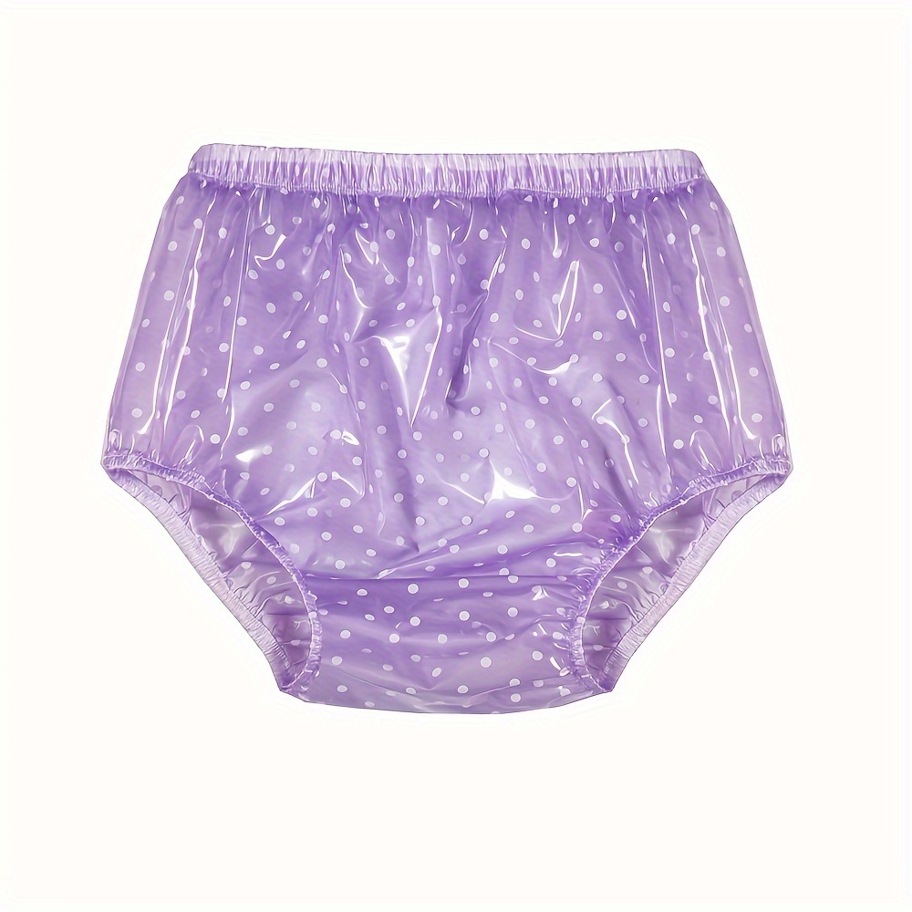 High-waisted Plastic Leak-proof Underwear, Pvc Panties, Transparent, Super Soft, Washable And Reusable