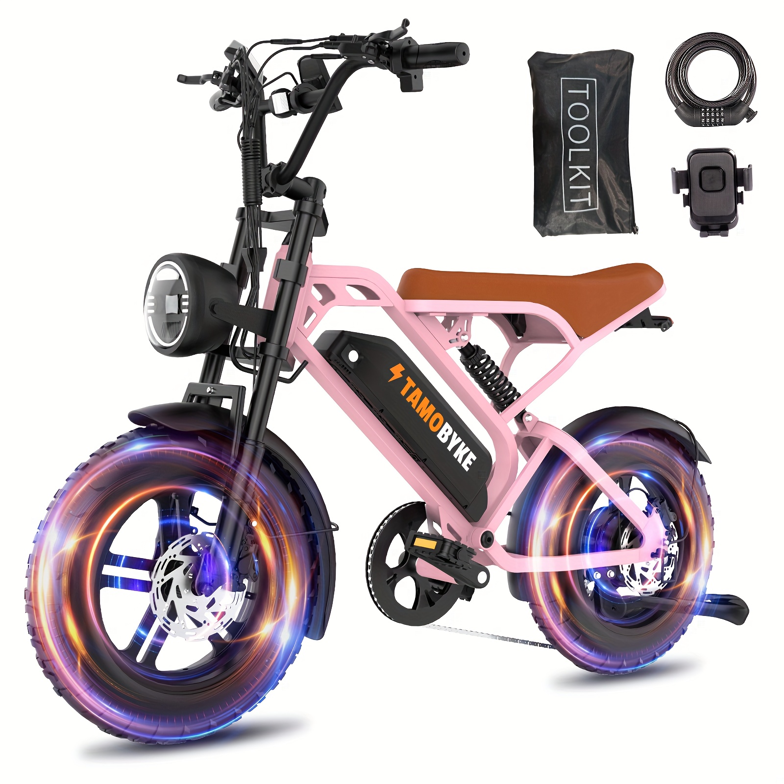       youth electric bicycle 4 inch tire electric bicycle 749w   motor 30 50 miles h 749 watt hour disassembly battery all terrain electric off road bicycle suitable for mountains snow sand       riding youth e motorized bicycle color   design   look removable battery     Product details 1