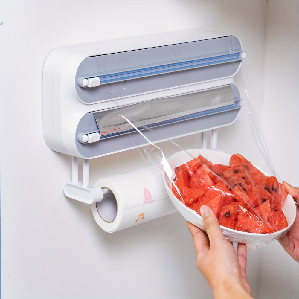 Automatic plastic wrap dispenser discount