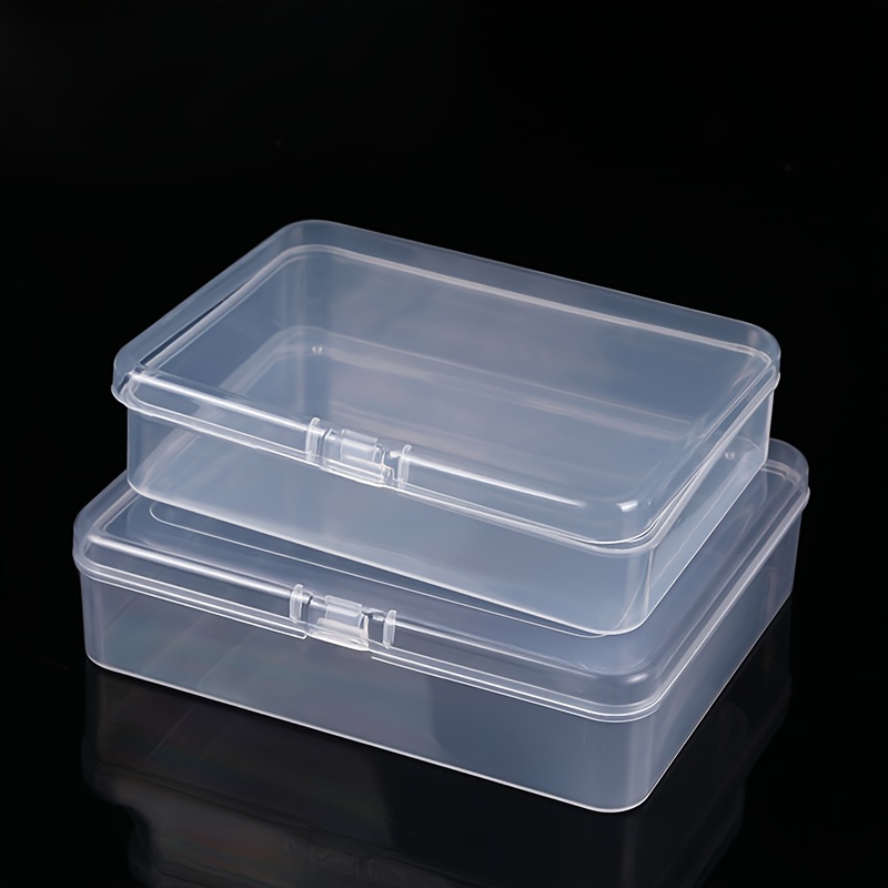 

1pc/2pcs Rectangular Box, Plastic Box, Plastic Box For , Hairpin, Ornaments, , Diy Storing -beading