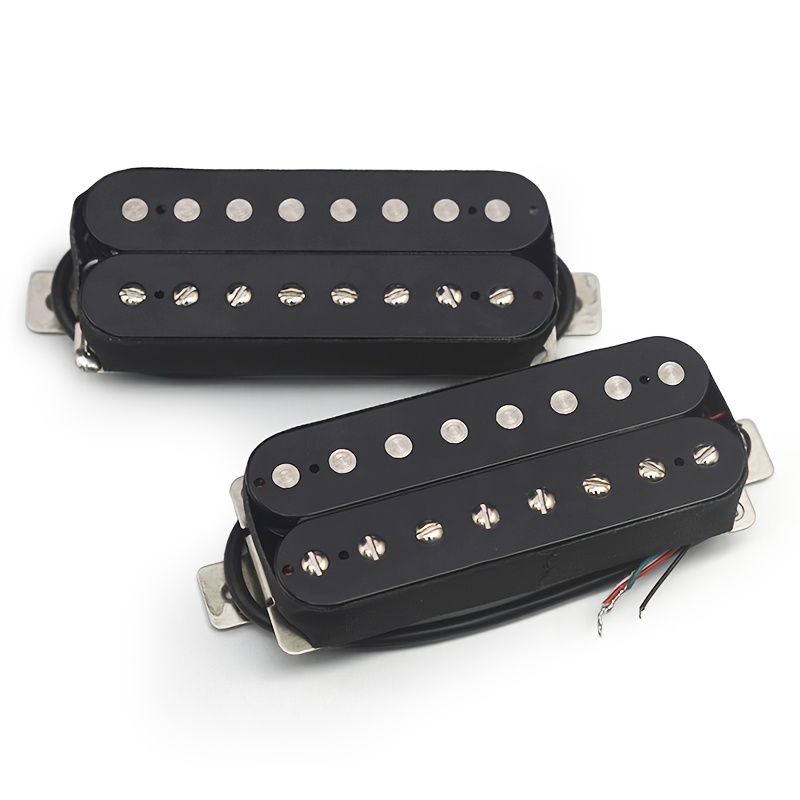 1pc Alnico 5 Humbucker Electric Guitar Pickup - 8-String, N-10K/B-15K Coil Splitting, Metal Construction, Uncharged Power Mode, Black, High-Quality Sound for All String Instruments, Guitar Pickup, Allstring Instrument, Sleek Metallic Finish, Durable Construction