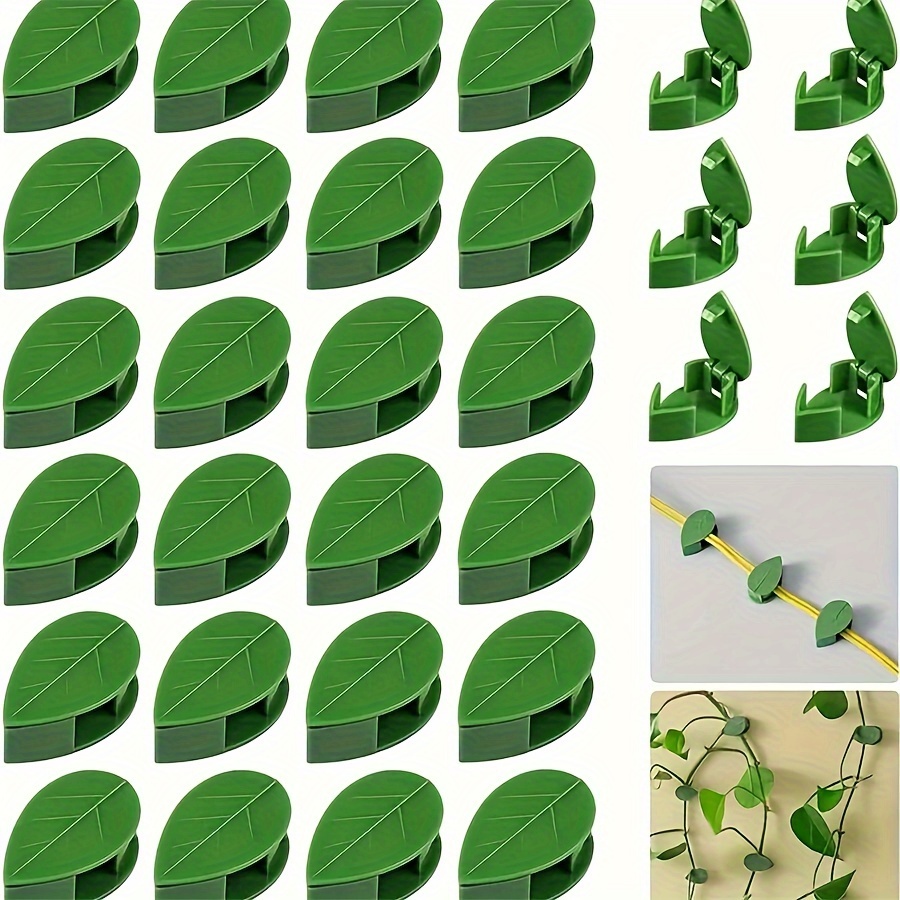 

30pcs, Clips de Fixation Murale pour Plantes Grimpantes Support de Traction Invisibles pour avec 36pcs Autocollants Adhésifs pour Fixation de Décorations de Jardin Intérieur Extérieur (Feuille Verte)