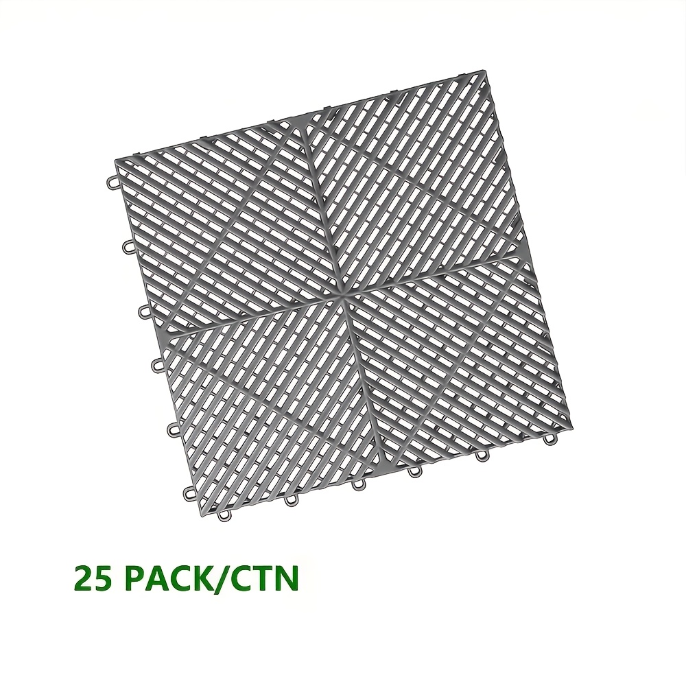 TEMU Bandesun No. 25 Garage Floor Mat, Multi-functional Car Mat - Stitched Mesh Pp Material, Car Washing Floor Mat, Essential For Garage!