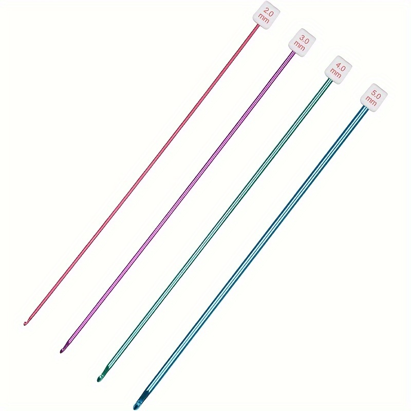 

4pcs Tunisian Crochet Set - , Long Handles For , 2mm/3mm/4mm/5mm , For Beginners & Experienced Crocheters