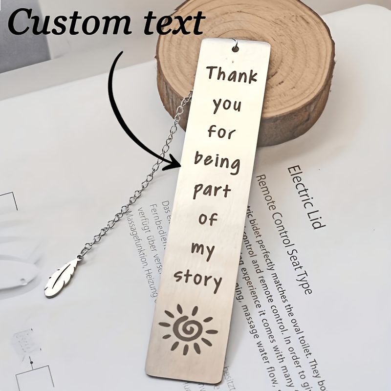 TEMU 1 a forma di libro in acciaio inossidabile inciso personalizzato, per la , segnapagina per libri studenteschi, regalo divertente per dei libri,