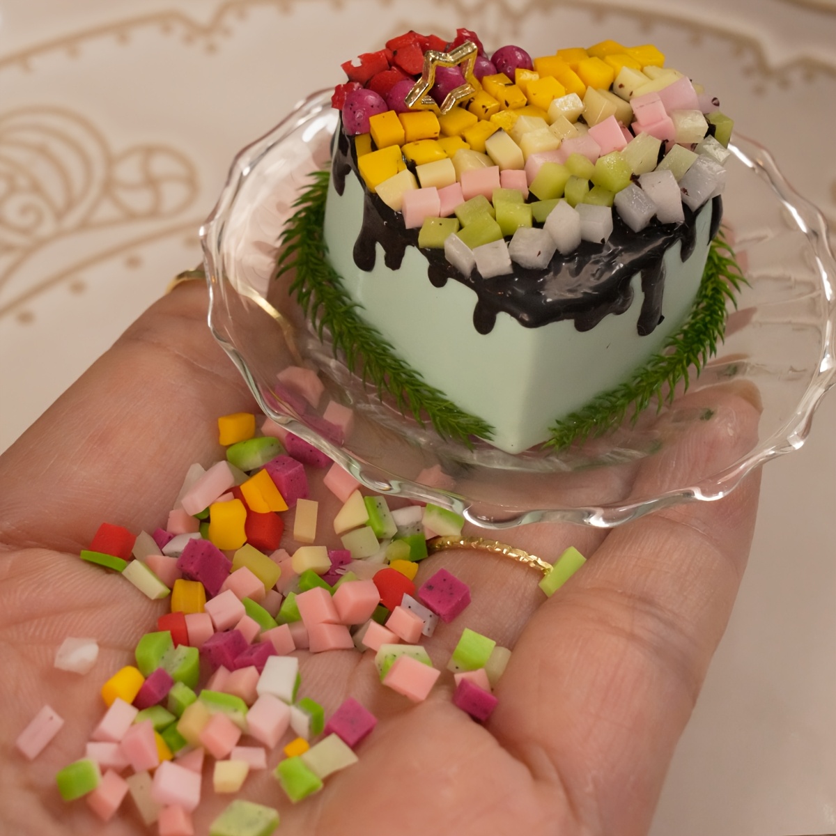 ミニチュア 粘土フルーツ ミニチュアフードパンケーキ フェリーチェ の