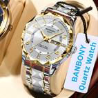 stainless steel quartz watch blue dial with roman date calendar display waterproof ipx7 casual sporty style casual sporty watch elegant watch design quartz movement