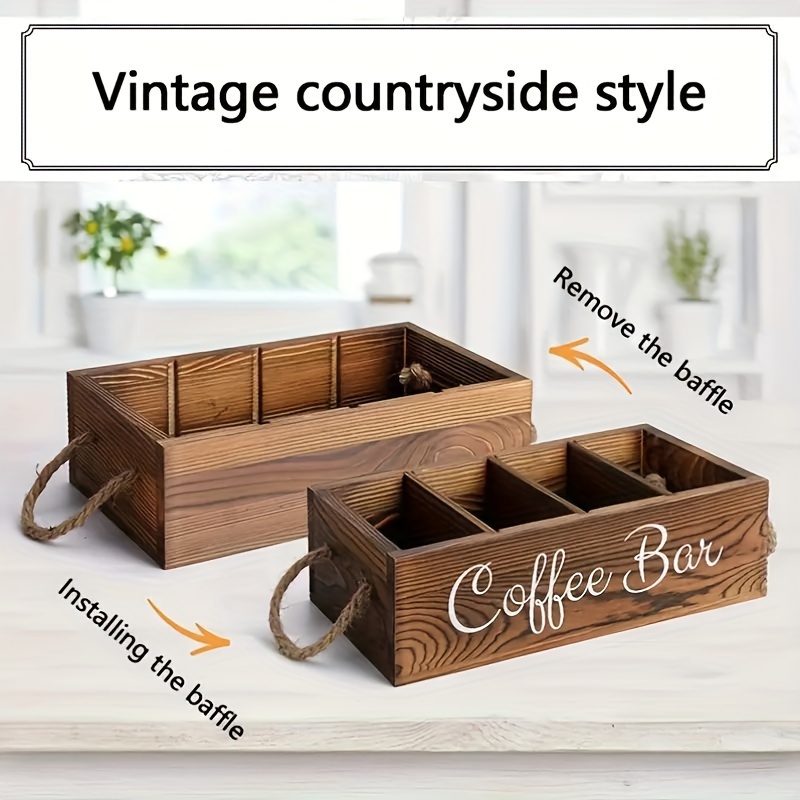 

Classic Wooden Coffee Pod Storage Organizer - Perfect For Kitchen, Living Room & Office Decor
