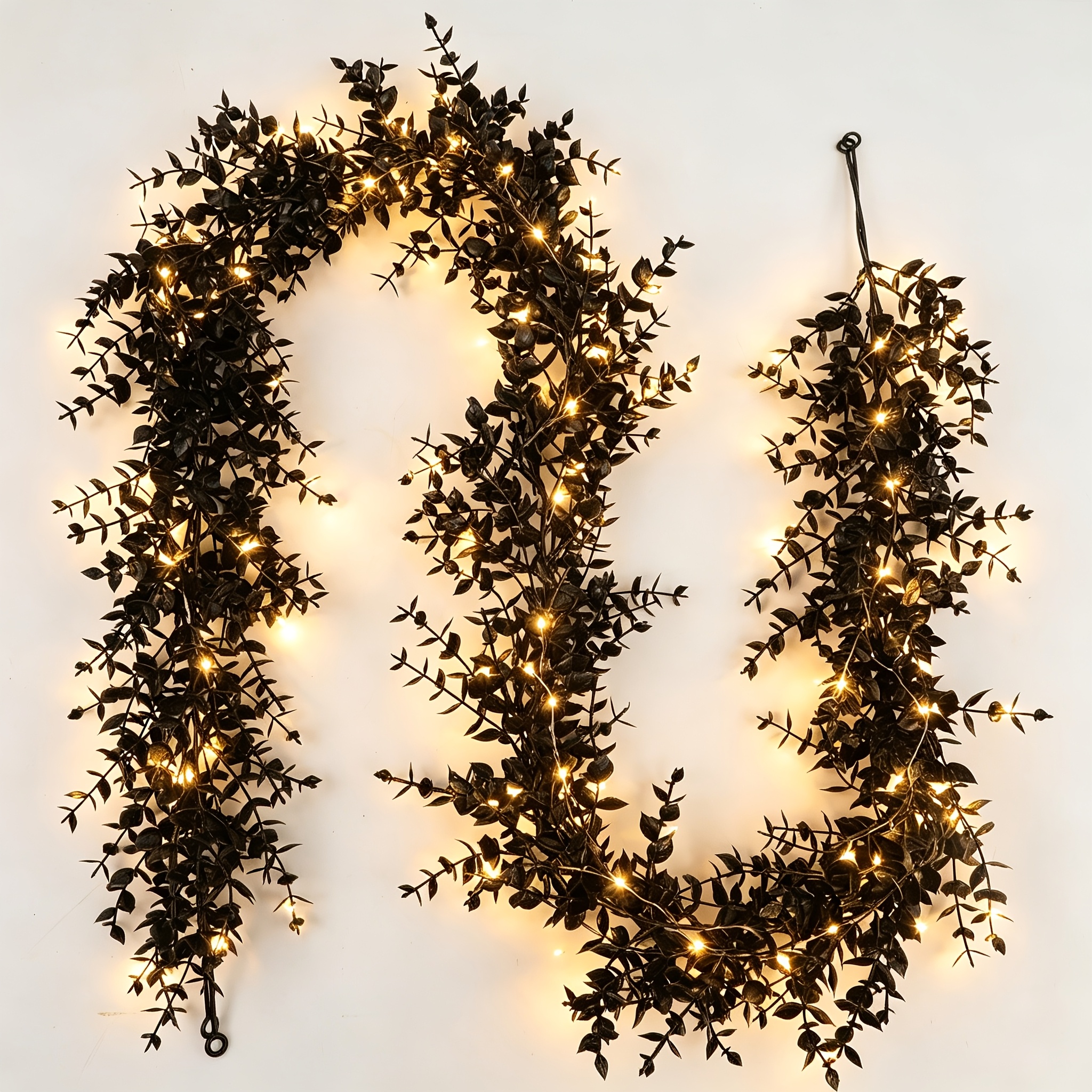 TEMU 1 Set Halloween Vine String Lights, Halloween Atmosphere Decorative Lights, Indoor String Lights, Artificial Vine Ropes And 2 Meters Warm Light