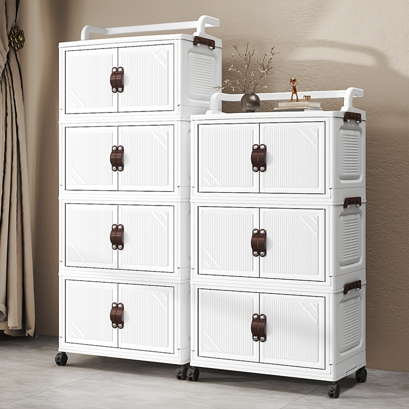 item picture large capacity lidded storage bin stackable plastic storage container foldable cube cabinet hallway storage cabinet with wheels closet organizer and storage cabinet drawer style storage bin multifunctional storage container for home closet