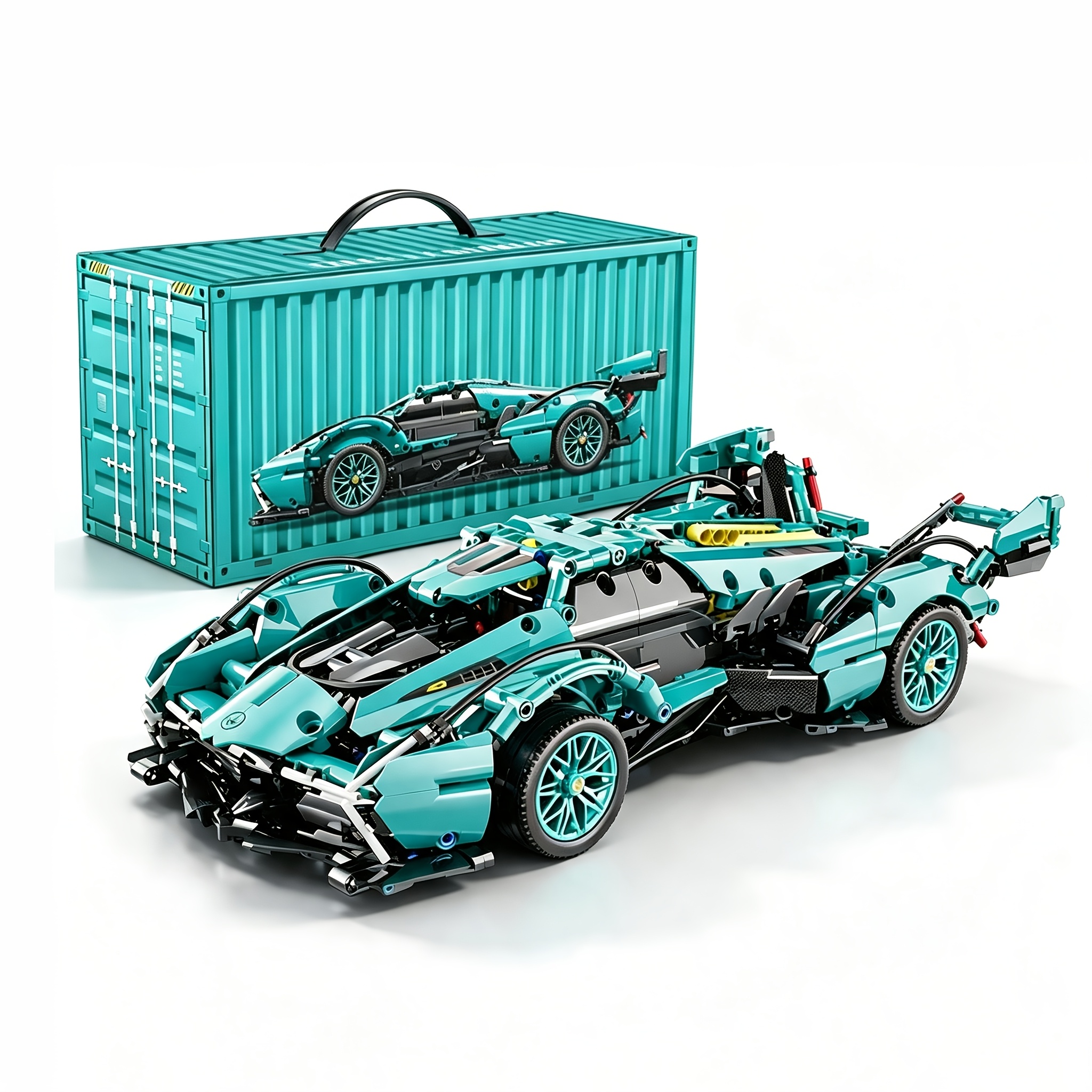 Image of 946pcs Race Car Model Building Blocks Set Premium Abs Material Easy Assembly Desktop Display Collectible Perfect Gift For Birthday Christmas Party