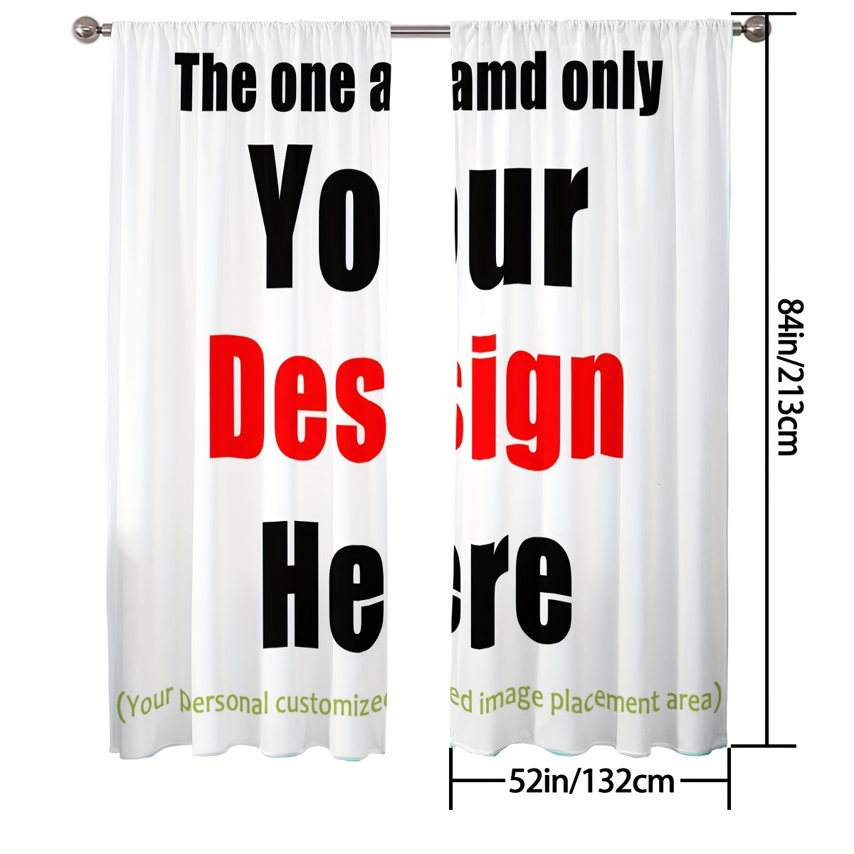 TEMU 2pcs Customized Curtains, Partition Curtains, Personalized Special Designs, Unique Gifts In The World, Suitable For , , Holiday Gifts