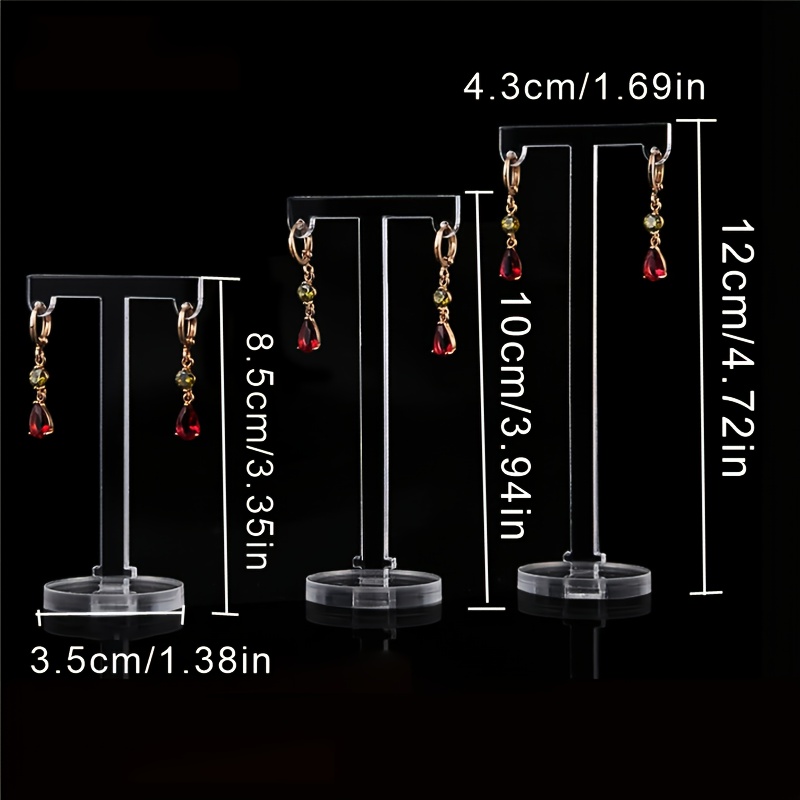 3pcs, Transparent Detachable Earring Storage Rack, Valentine's Day Gift, Suitable For Earring Storage, Earring Display, Couple Gift, Jewelry Towers
