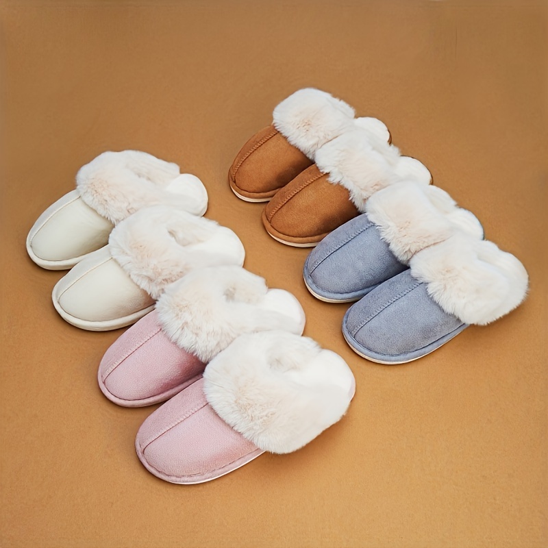 

Chaussons Doux Unis En Peluche Confortable Pour Garçons, Chaussures Antidérapantes Pour La Maison En Intérieur, Automne Et Hiver