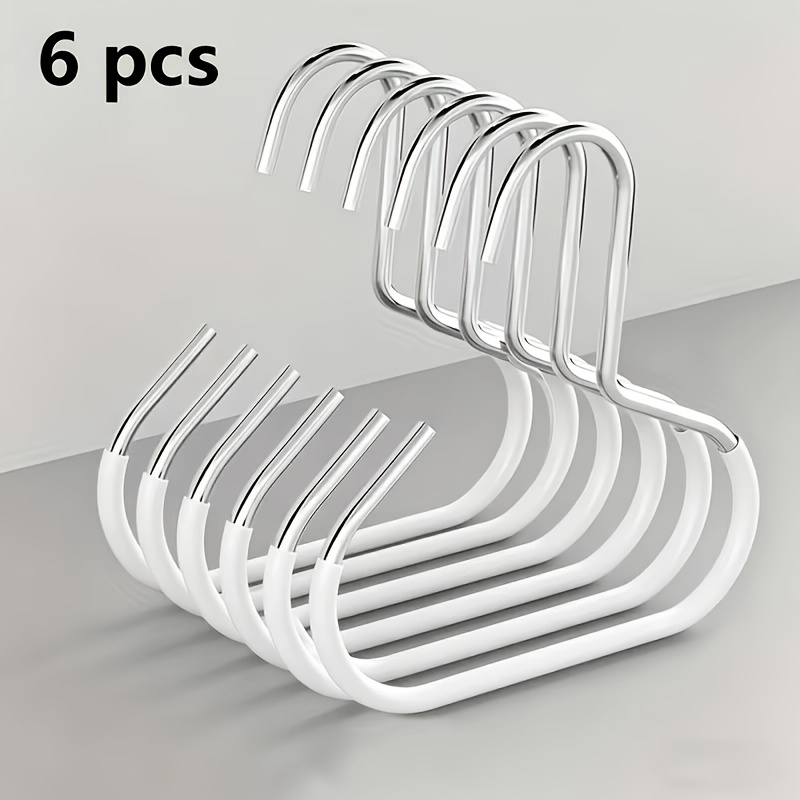 TEMU 6pcs Zxf Wall-mounted Hat & Accessory Storage Rack - Door-mountable Shelf Suitable For Baseball Caps, Scarves, Belts, Durable Plastic Frame With