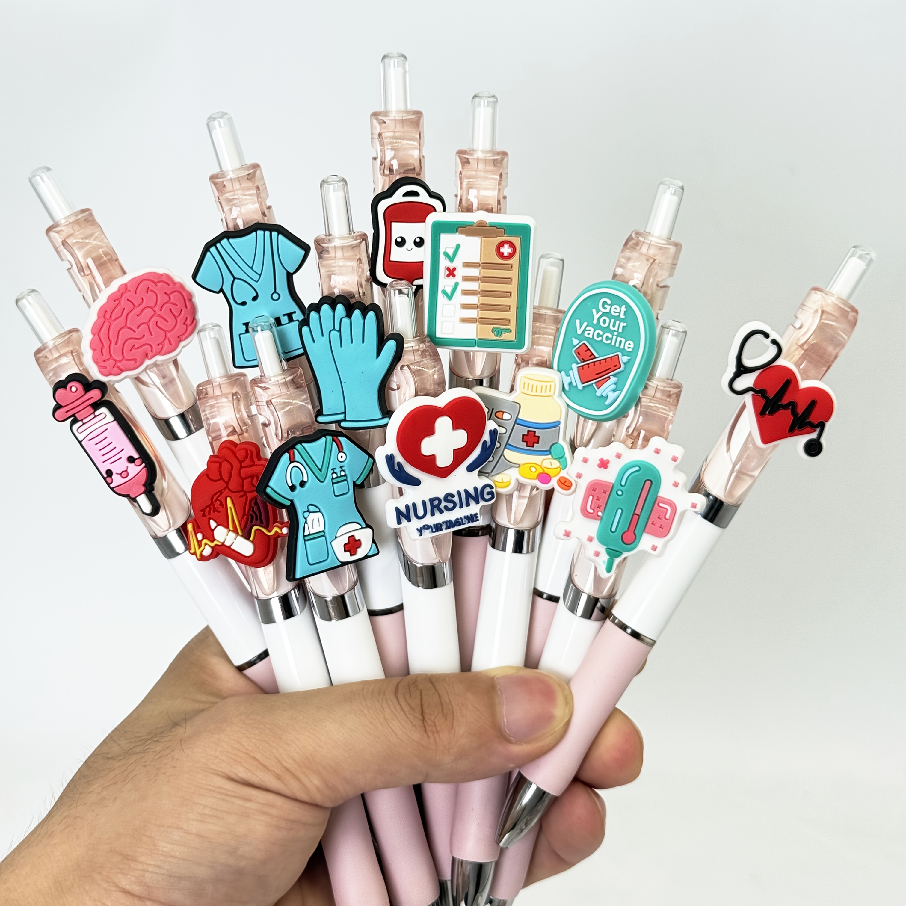 15 25pcs cartoon   design diy high quality stylus ballpoint pen retractable gel pen for back to     students and teachers random colors suitable for 30 occasions festivals Product details 0