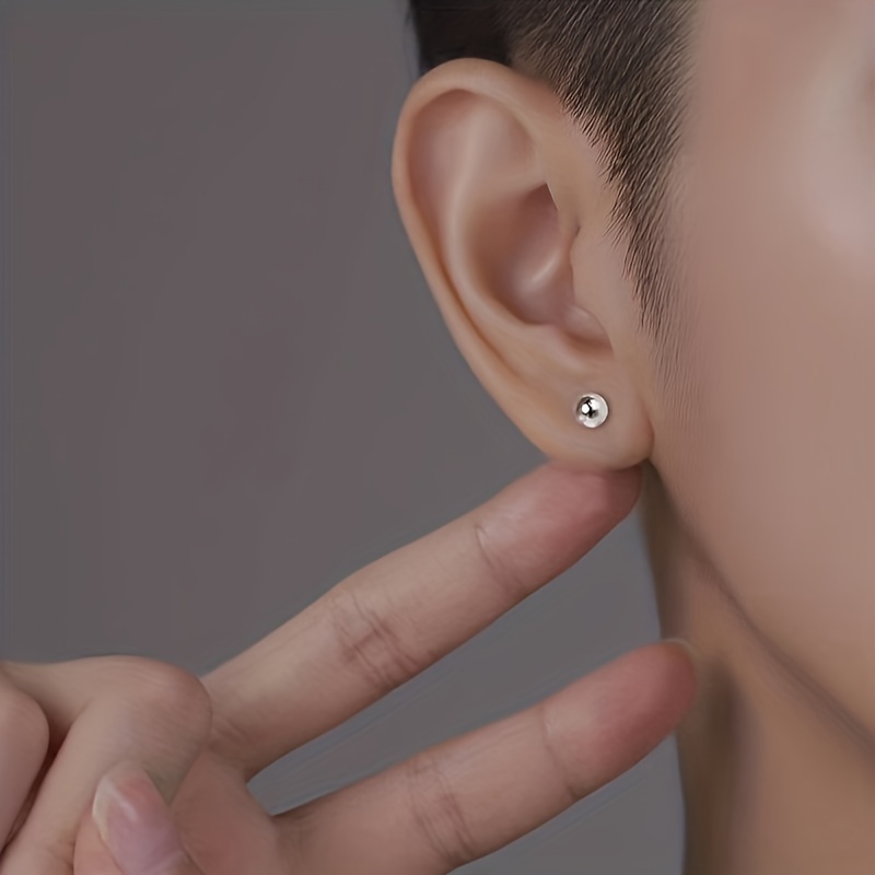 10pcs Stainless Steel Minimalist Ear Piercing Studs, Daily Wear