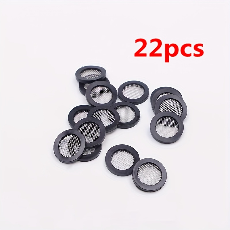 Image of 22pcs Stainless Steel Mesh Faucet Filter Pad - , No Electric Shower Head Pad Required, Suitable For Standard 1/2 Inch Shower Hose And Nozzle With Durable Rubber Seal