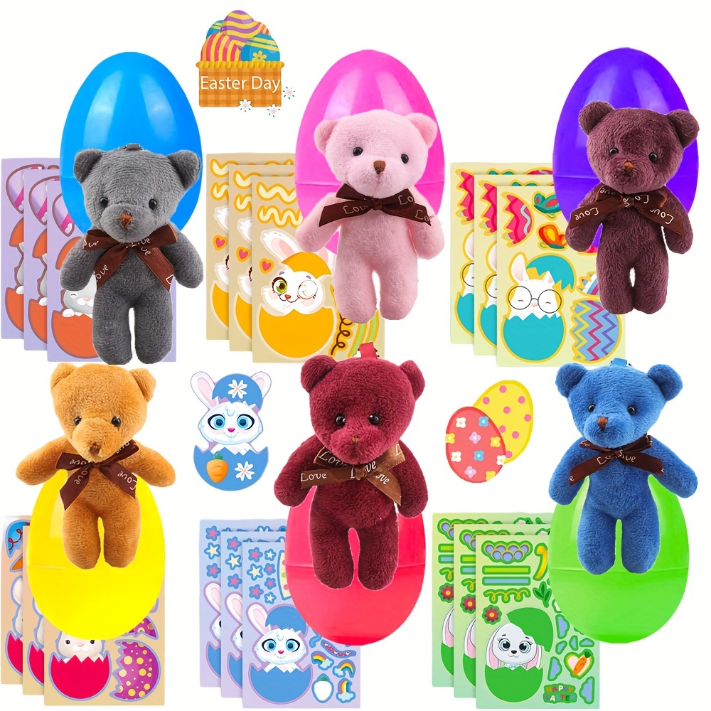 60 Pack Mini Stuffed Animal Bulk Small Plush Animal Toys Miniature Stuff  Animal Keychain Set for Easter Egg Party Favors, Valentine's Day Gift,  Goodie