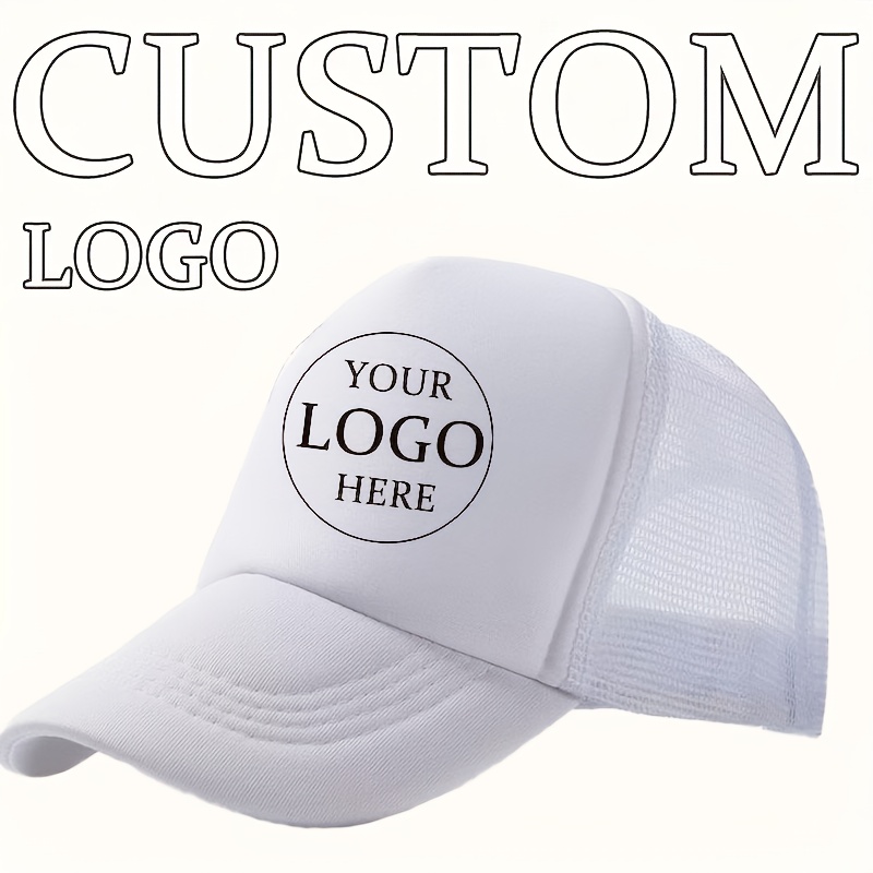 TEMU Custom Item 1pc Personalized Logo Baseball , Spring Summer Breathable Mesh Hat, Outdoor Casual Sports Driver , Father's Day Gift