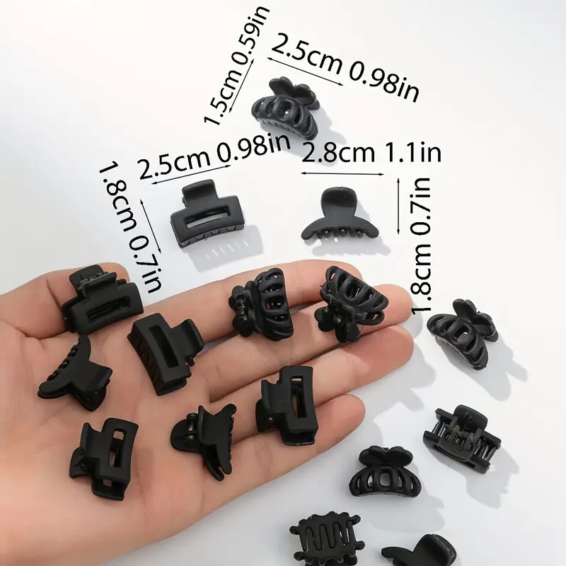 18pcs of small size black hairpins hairstyle fixed hairstyle hairstyle womens braid grab hairpins Product details 2