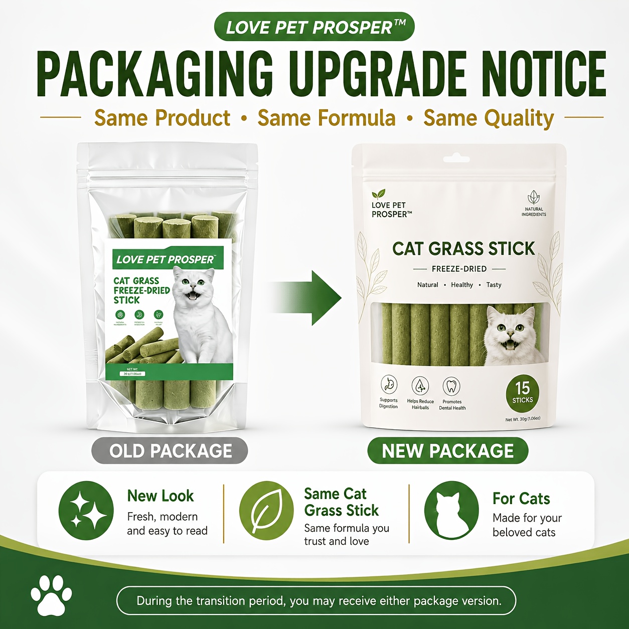 TEMU [ ] Freeze-dried Cat Grass Sticks Hairball Remover Cat Treats, Cat Grass Chewsticks, And Oral Health, Chicken Flavor Cat Snacks