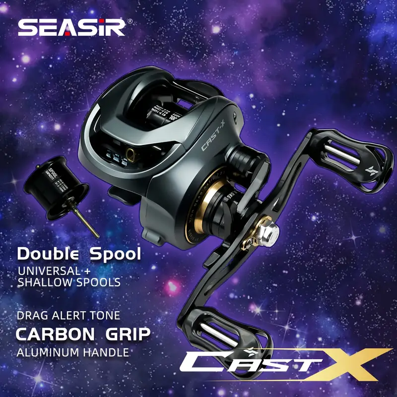 * CAST X Double Spool Baitcasting Reel * Micro Fishing Reel 7.3 1 * Ratio Fresh Saltwater Fishing Coil * CAST X Double Spool Baitcasting Reel * Micro Fishing Reel 7.3 1 * Ratio Fresh Saltwater Fishing Coil